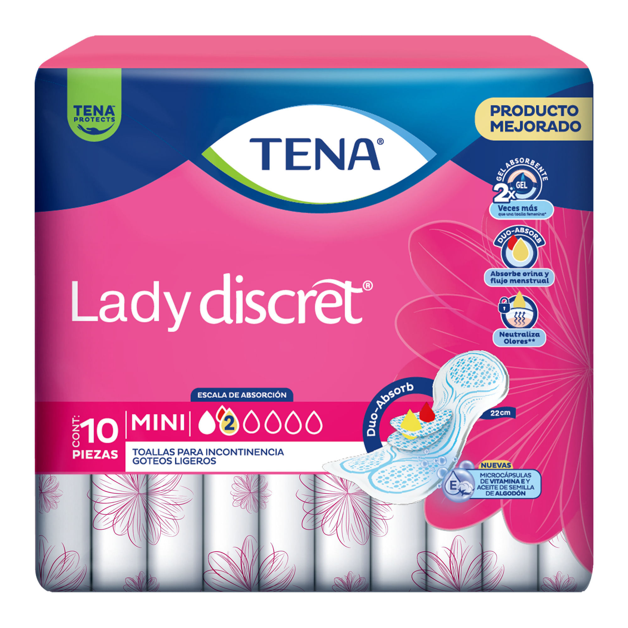 TENA Lady Discret Mini  10 piezas
