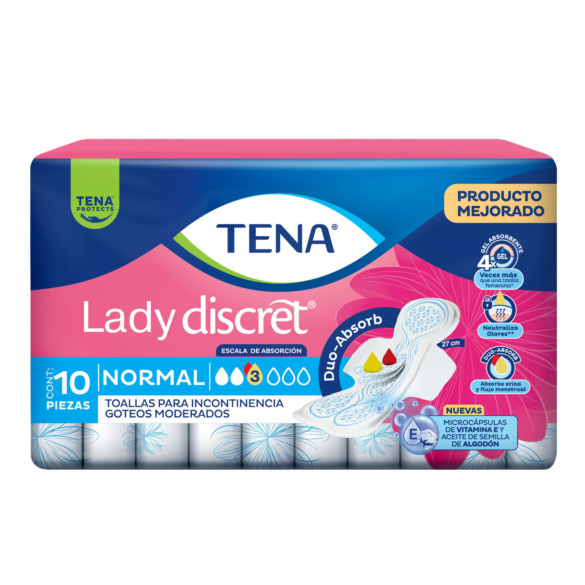 TENA Lady Discret Normal 10 piezas